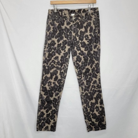 London Jeans Leopard Ankle Cropped Jeans - Picture 2 of 11